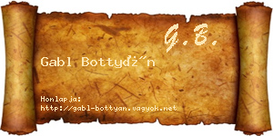 Gabl Bottyán névjegykártya